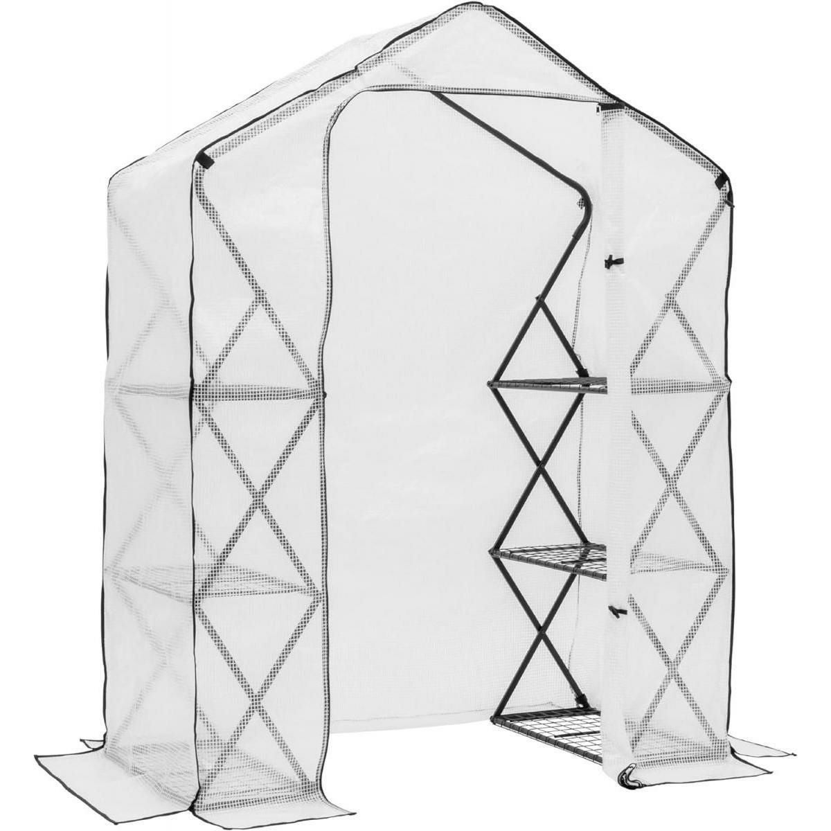 在庫有・即納】タカショー ビニール温室 特大 棚付き 育苗 寒冷 霜