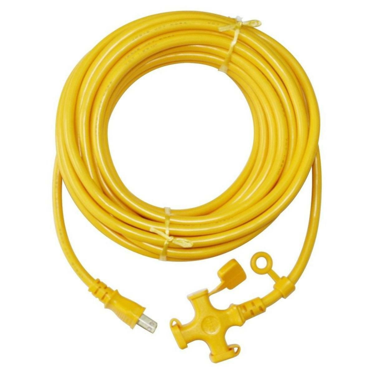 kowa ソフトタイプ 延長コード 15A・20m 3ツ口 キイロ KM07-20 日本製