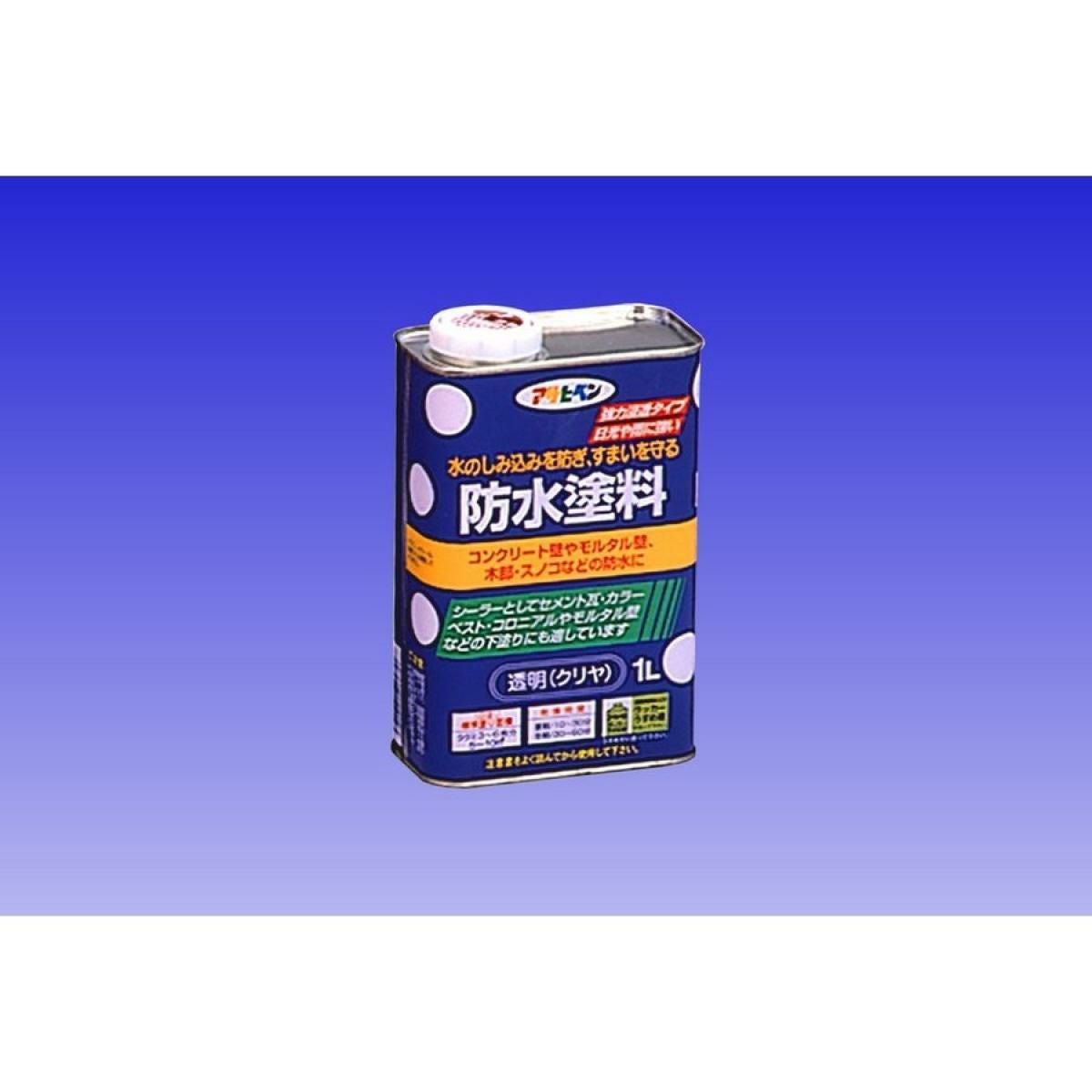 アサヒペン 塗料 ペンキ 防水塗料 4L 透明 クリヤ 油性 防水塗料 強力
