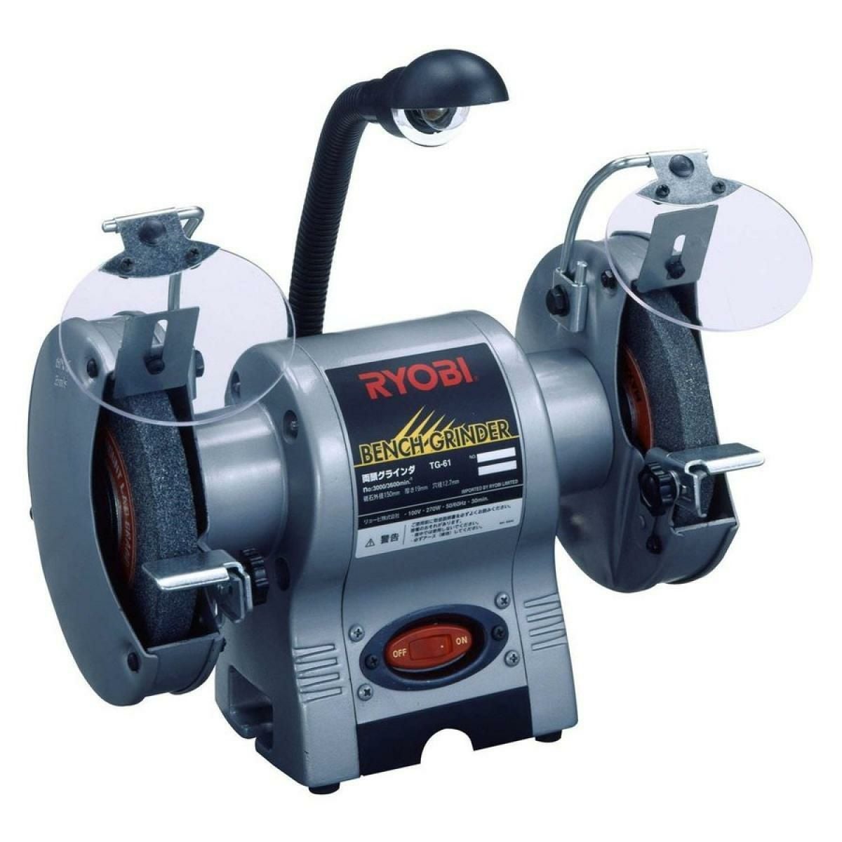 RYOBI/リョービ 両頭グラインダ 砥石径150mm TG-61 632500A | DAIYU8 RYOBI/リョービ 両頭グラインダ 砥石径150mm TG-61 632500A | DAIYU8