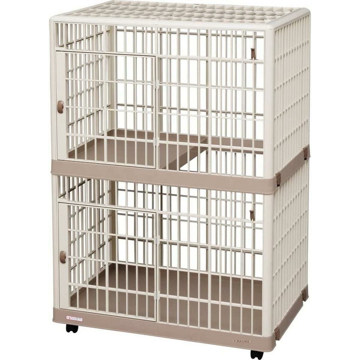 アイリスオーヤマ プラケージ 810 ベージュ / 犬 ケージ 室内 1段 小型